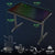 EUREKA ERGONOMIC Tempered Glass RGB Gaming Desk, 43Inch Home Office Computer Desk New Polygon Legs Design General Series I43, Black, ERK-GTG-I43