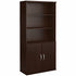 Bush Business Furniture 36W 5-Shelf Bookcase with Doors SRC103MR Mocha Cherry