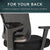 UpmostOffice.com Bush Business Furniture High Back Multi-function Mesh Manager's Chair CH1303BLF-03 back support cushion