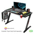 Eureka Ergonomic Z2 Pro PC Gaming Desk With RGB Lights, Retractable Cup Holder & Headset Hook