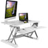 Mount-It! 35”W White Standing Desk Converter  Height-Adjustable Desk for Dual Monitors, MI-7956, MI-7955