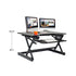 Lorell/Rocelco 32” Height-Adjustable Dual Monitor Standing Desk Converter | Retractable Keyboard Tray | R EADRB2, Black