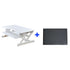 Lorell/Rocelco 37” Deluxe Height-Adjustable Standing Desk Converter w/ Anti Fatigue Mat BUNDLE, R DADRW-MAFM, White