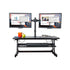 Lorell/Rocelco 37” Deluxe Height-Adjustable Standing Desk Converter w/ Dual Monitor Mount BUNDLE, R DADRB-DM2, Black