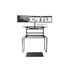 Lorell/Rocelco 46” Large Height-Adjustable Standing Desk Converter w/ Anti Fatigue Mat BUNDLE, R DADRB-46-MAFM, Black