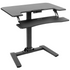VIVO Black 36" Electric Height-Adjustable Two Platform Standing Desk w/ Base,  DESK-V111V