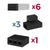 Luxor Medium-Use Bundle - KwikBoost EdgePower™ Desktop Charging Station System, KBEP-6B3C3
