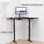 VIVO DESK-E1L94B Electric Height-Adjustable 47x47-inch Corner Stand Up Desk, Black 3-Piece Table Top, Black Frame, Complete Standing Workstation