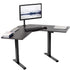 VIVO DESK-E1L94B Electric Height-Adjustable 47x47-inch Corner Stand Up Desk, Black 3-Piece Table Top, Black Frame, Complete Standing Workstation