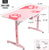 Eureka Ergonomic GIP-P47-PK Pink Gaming Desk 47 inch, Home Office Computer Desk Table with Mouse Pad Cup Holder Headphone Hook