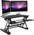 Upmost Office Mount-It! 35”W White Standing Desk Converter Height-Adjustable Desk for Dual Monitors, MI-7955, black profile