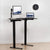 VIVO DESK-E1L94B Electric Height-Adjustable 47x47-inch Corner Stand Up Desk, Black 3-Piece Table Top, Black Frame, Complete Standing Workstation