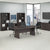 96W x 42D Boat Top Conference Table w Wood Base