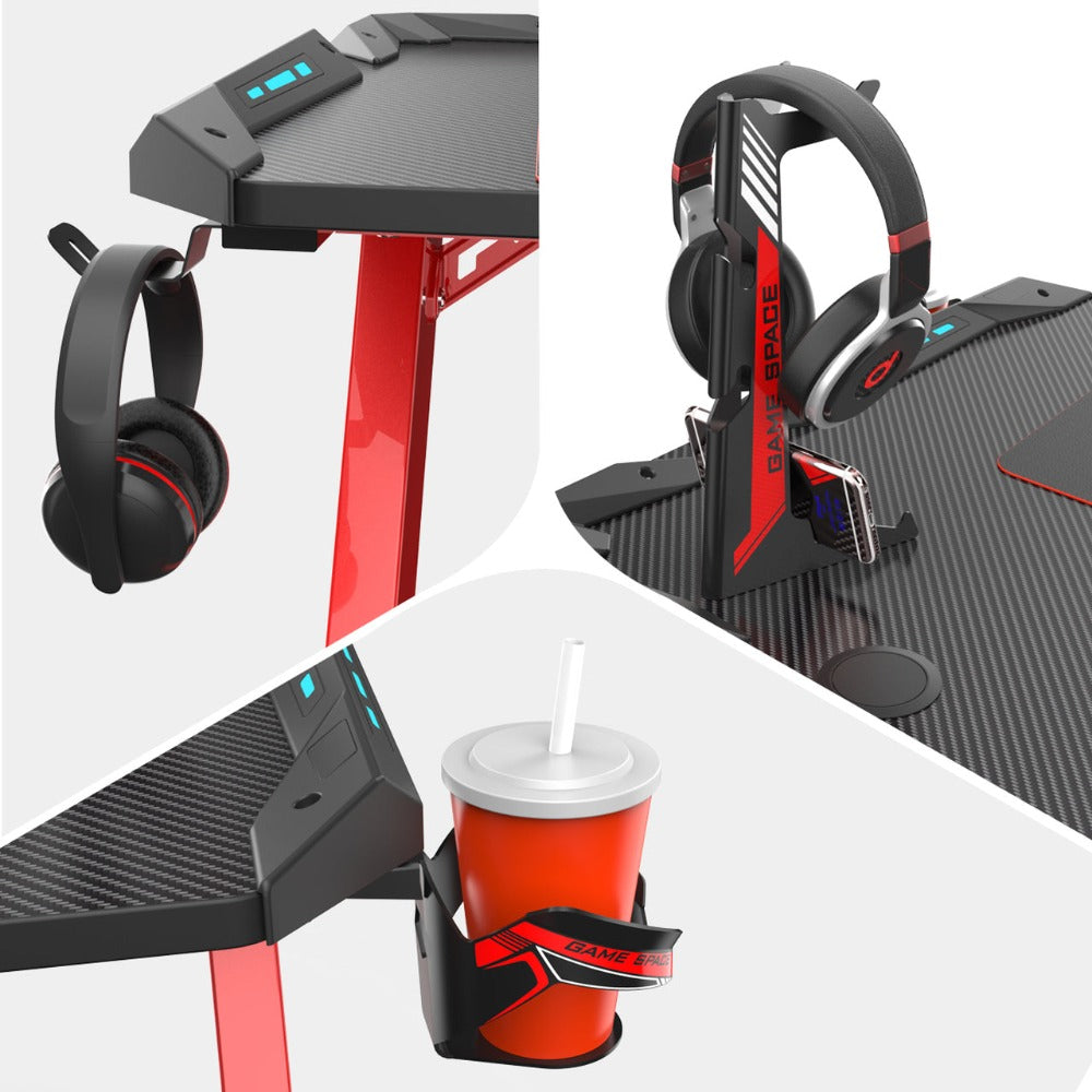 eureka gear Upmost Office Eureka Gaming Gamer's Gear Rack Bundle New - Cup Holder, Headset Hook & Controller Rack