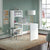 Bush Business Furniture 56W Craft Table ECH023PW home office setup with books by UpmostOffice.com