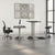 Bush Business Furniture 72W x 30D Height Adjustable Standing Desk M6S7230SGSK sit or stand office setup profile by UpmostOffice.com