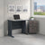 UpmostOffice.com Bush Business Furniture 36W Desk WC8436A Slate White home office setup with file cabinet