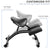 VIVO Black Saddle Seat Kneeling Chair with Wheels, CHAIR-K07SD