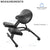 VIVO Black Saddle Seat Kneeling Chair with Wheels, CHAIR-K07SD