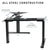 UpmostOffice.com VIVO DESK-V133E Electric Sit-Stand Corner Height-Adjustable L-Desk Frame dimensions