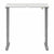 Bush Business Furniture 48W x 24D Height Adjustable Standing Desk M4S4824WHSK back profile  by UpmostOffice.com