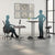 Bush Business Furniture 72W x 30D Height Adjustable Standing Desk M6S7230SGSK up and down profile with human figures by UpmostOffice.com