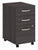 16W 3 Drawer Mobile Pedestal - Assembled