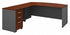 72W Bow Front Desk with 48W Return and 3 Dwr Mobile Pedestal