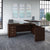 72W x 30D Sit to Stand L Desk with Mobile Pedestal