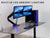 VIVO Premium Blue LED Pneumatic Dual Monitor Arm STAND-GM2BB LED light setup by UpmostOffice.com