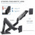 VIVO Premium Blue LED Pneumatic Dual Monitor Arm STAND-GM2BB adjustment by UpmostOffice.com