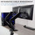 VIVO Premium Gaming Blue LED Pneumatic Dual Monitor Arm STAND-GM2BB