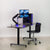 VIVO Premium Blue LED Pneumatic Dual Monitor Arm STAND-GM2BB desk and chair setup  by UpmostOffice.com