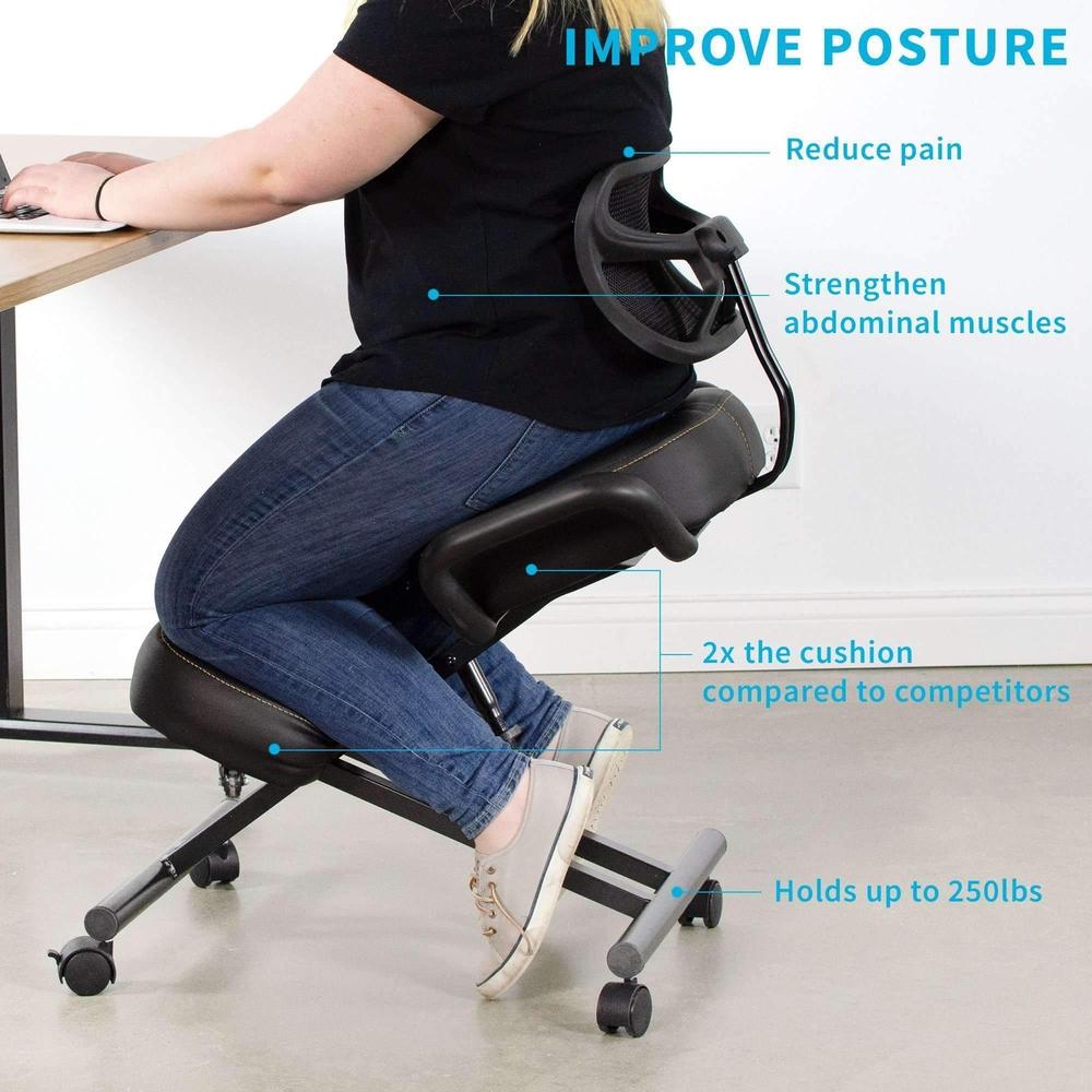 Dragonn by vivo Ergonomic Kneeling Chair with Back Support Adjustable