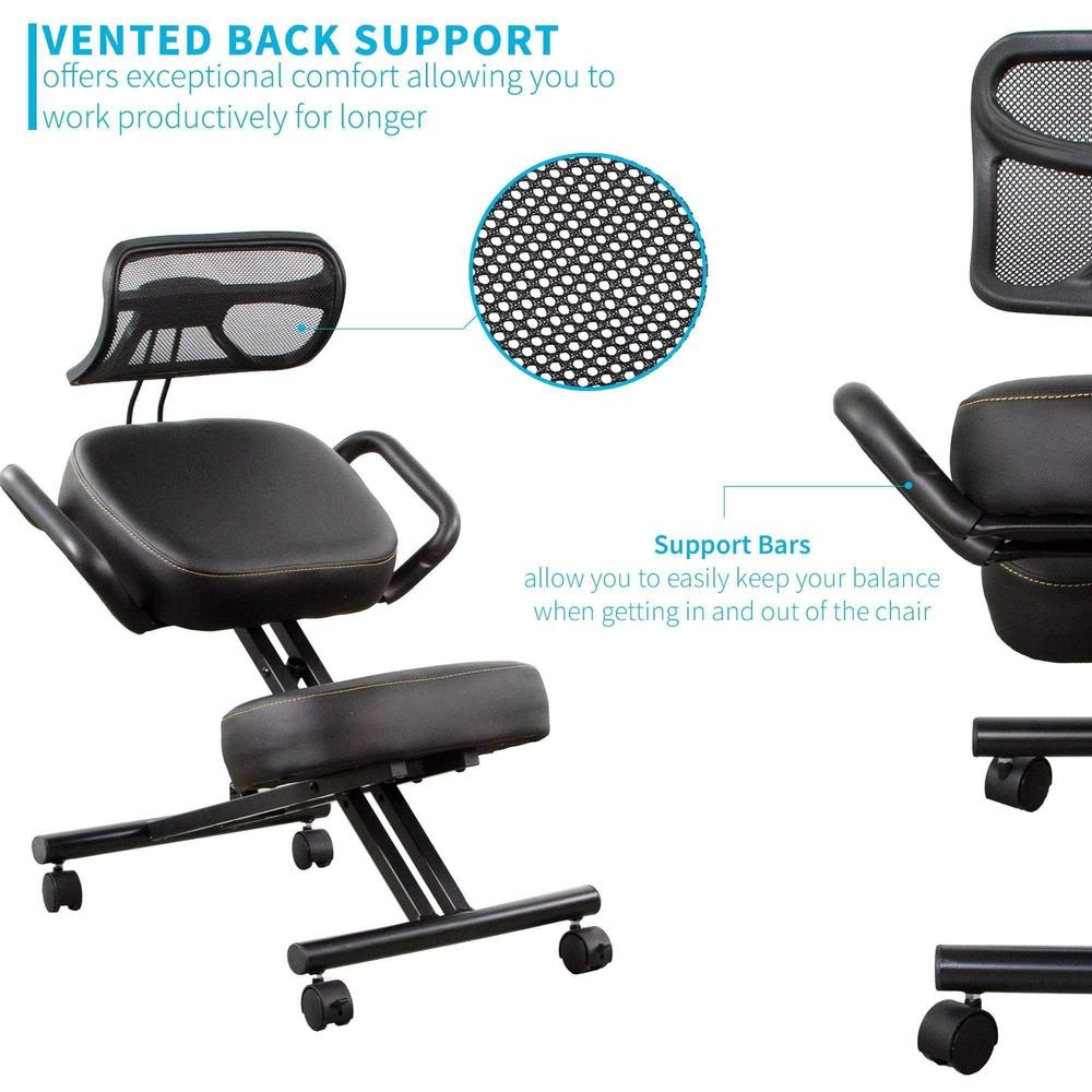 Adjustable Ergonomic Kneeling Chair with Back Support – VIVO - desk  solutions, screen mounting, and more