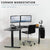 VIVO Electric Sit-Stand Corner Height-Adjustable L-Desk Frame, DESK-V123EB/V123EW-Desk Frame-VIVO-Black-Upmost Office