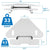 Upmost Office Mount-IT! Corner Sit Stand Desk Converter MI-7958W, white profile, dimensions and weight capacity