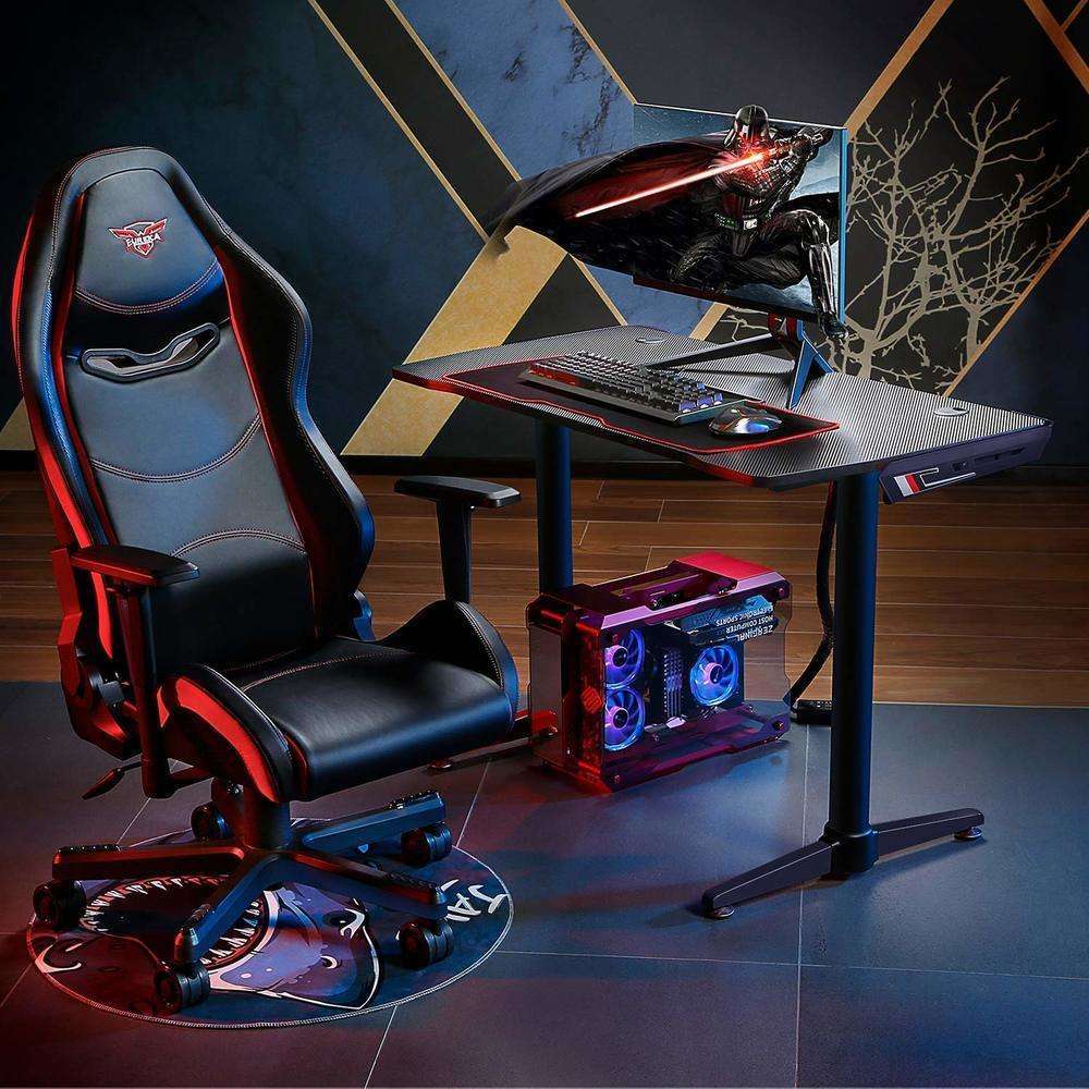 パソコンデスク i-desk Eureka Ergonomic I1 Black Curve Design PC Gaming Table, ERK