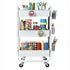 Eureka Ergonomic White 3-Tier Rolling Metal Shelving Utility Storage Cart With Wheels, Organizer Trolley, ERK-AM-031-BLT