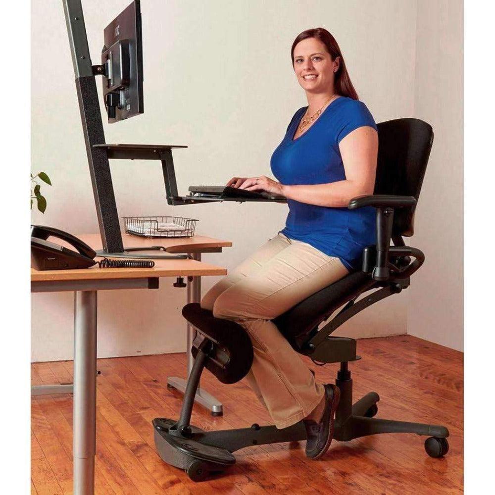 Upmost Office HealthPostures 5100 Black Stance Angle Sit-Stand Ergonomic  Chair