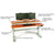UpliftOffice.com HealthPostures 8200 Ergonomic Sit-Stand Desk - Cherry Top, Silver Frame, desk,HealthPostures