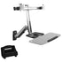 VIVO Silver Sit-to-Stand Dual Monitor Wall-Mount Workstation, STAND-SIT2W