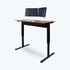 Luxor 56" Pneumatic Adjustable-Height Standing Desk, SPN56F-BK/TK, Black/Teak