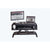 UpliftOffice.com Luxor Black Electric Level Up Corner Pro – Standing Desk Converter, LVLUP EPRO CNR, Desk Riser,Luxor