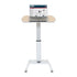 Luxor Mobile Pneumatic Adjustable-Height Lectern, LX-PNADJ-WH/LW