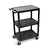 UpliftOffice.com Luxor Utility Cart - 3 Shelves Structural Foam Plastic, HE34-B, Black,accessories,Luxor