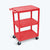 UpliftOffice.com Luxor Utility Cart - 3 Shelves Structural Foam Plastic, HE34-B, Red,accessories,Luxor