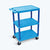 UpliftOffice.com Luxor Utility Cart - 3 Shelves Structural Foam Plastic, HE34-B, Blue,accessories,Luxor