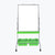 UpmostOffice.com Luxor Classroom Chart Stand with Green Storage Bins MB3040WBIN front profile