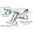 UpmostOffice.com Mount-It! 35”W White Standing Desk Converter  Height-Adjustable Desk for Dual Monitors, MI-7956, Desk Riser gas spring handle